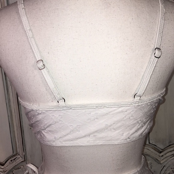 Eyelet Lace Three Piece Bikini Set Size Large - Picture 6 of 15